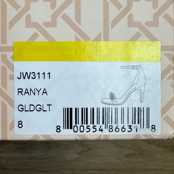 Jewel Badgley Mischka Ranya Light Gold Glitter  heel in size 8 - Picture 10 of 10